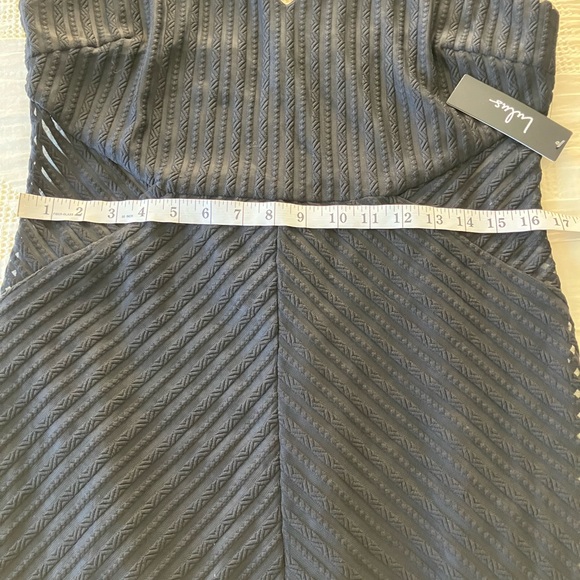 LULU’S Your Year Black Ribbed Bodycon Trumpet Midi Dress Size XL NWT - Picture 12 of 16